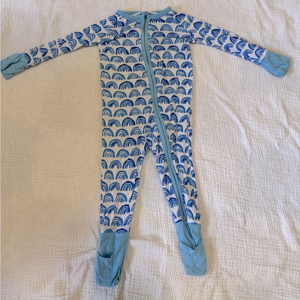 Blue and White Bamboo Zippy